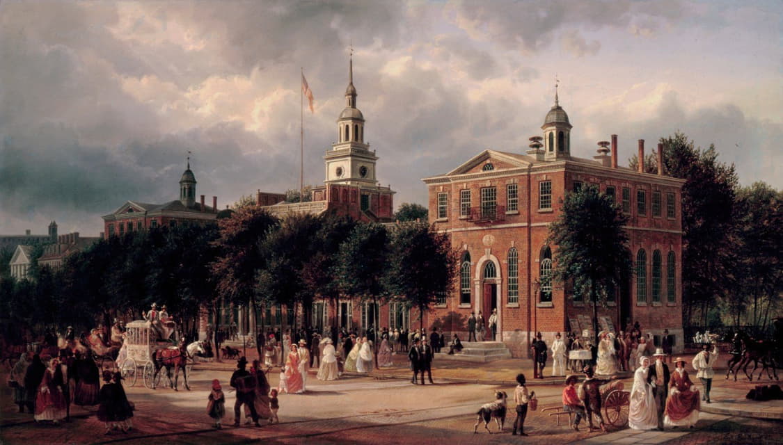 Ferdinand Richardt - Independence Hall in Philadelphia