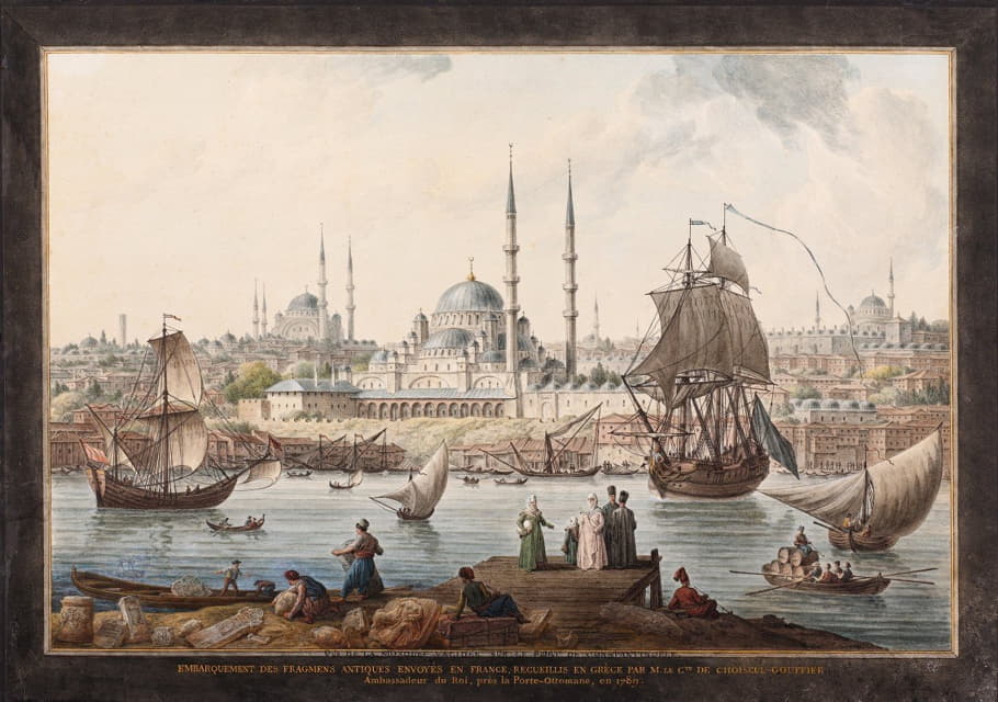 Jean-Baptiste Hilair - Yeni Camii and The Port of İstanbul