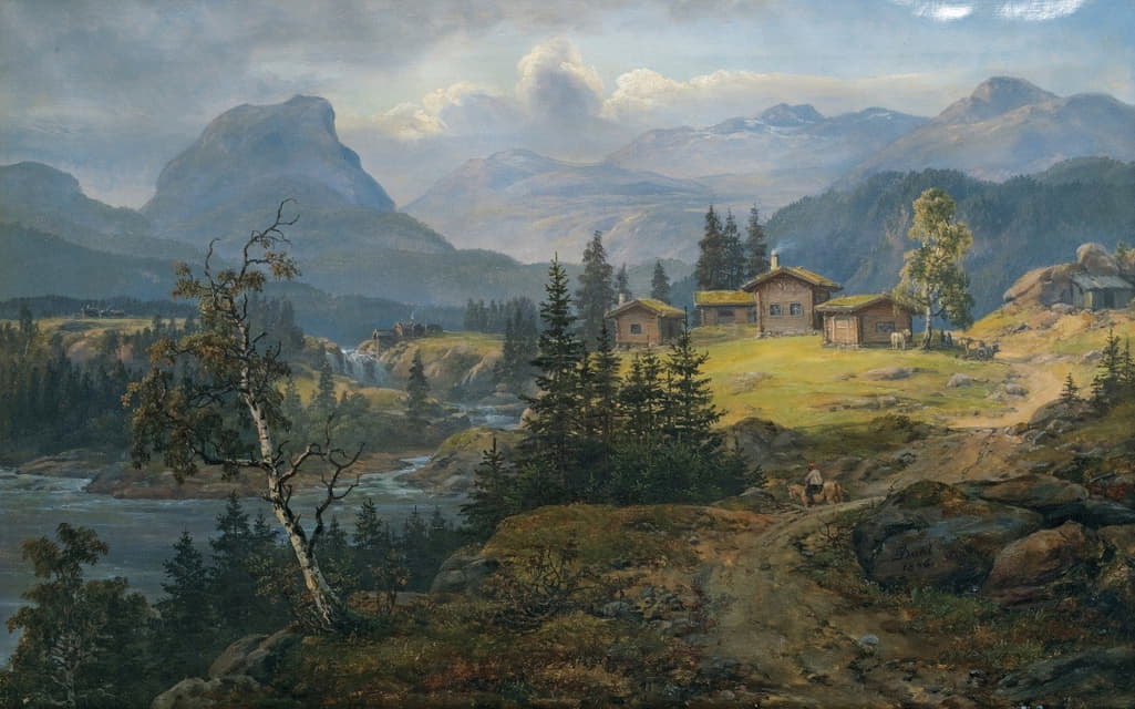 Johan Christian Dahl - View Of Øylo Farm, Valdres