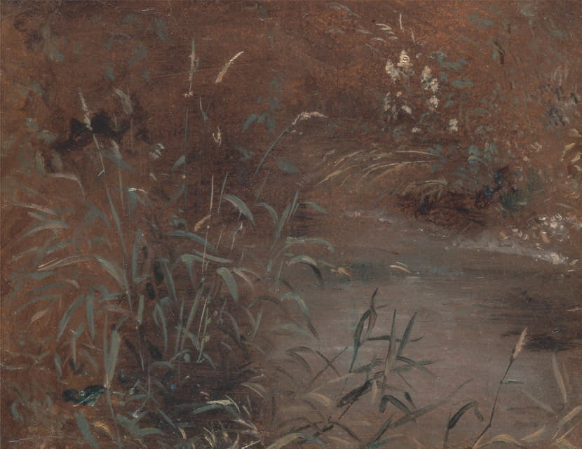 John Constable - Rushes by a pool
