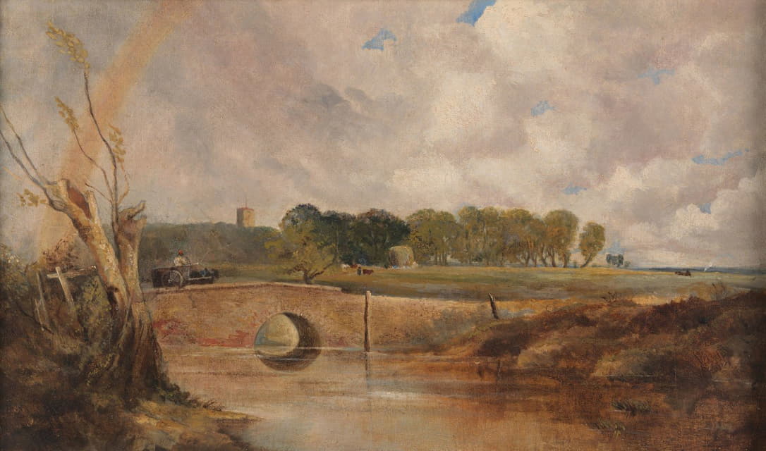 Lionel Constable - A Rainbow, View of the Stour