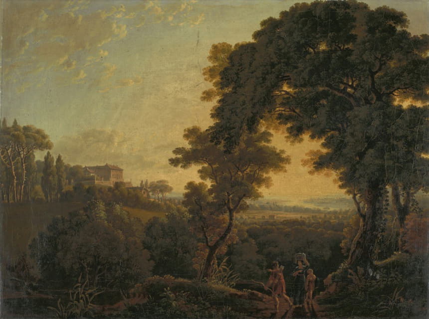 Peter Birmann - Hilly Landscape with Castle