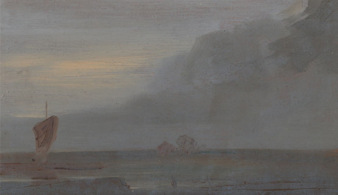 Anonymous - Seapiece with Boats- Evening