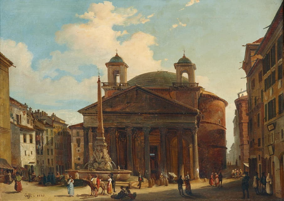 Ippolito Caffi - Rome, The Pantheon