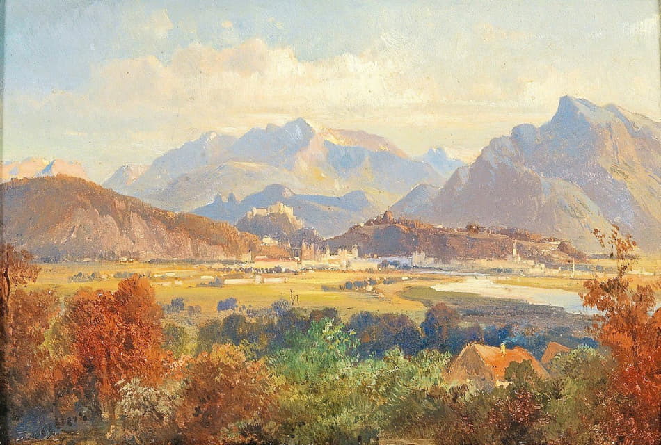 Friedrich Zeller - View of Salzburg