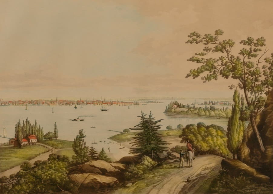 L. Augier - New York in 1822 from Weehawken