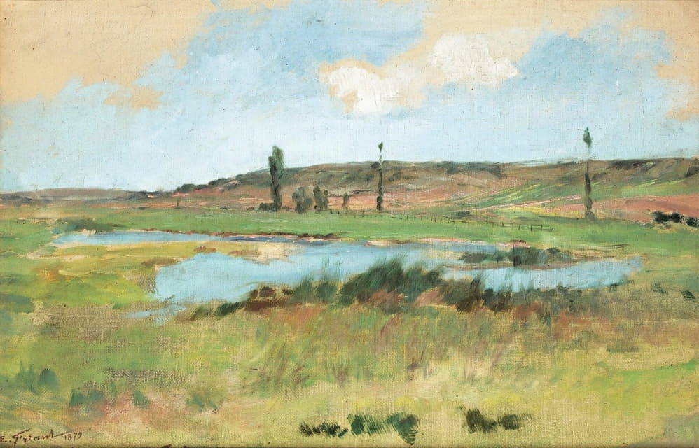 Émile Friant - Landscape With A Pond
