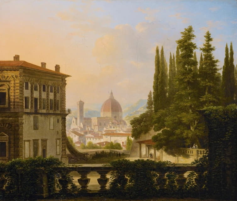 Lancelot-Théodore Turpin de Crissé - Florence From The Boboli Gardens