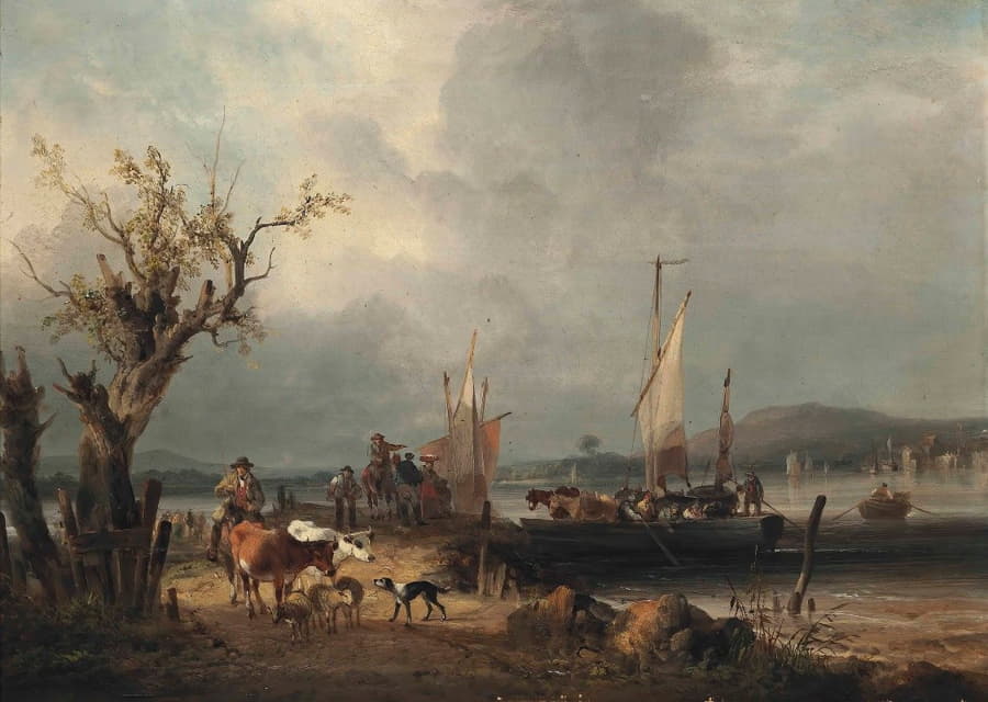 William Shayer - The Landing Stage