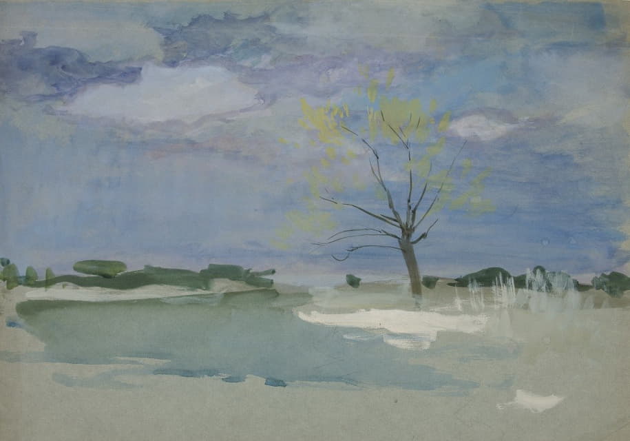 Edwin Austin Abbey - Landscape with tree