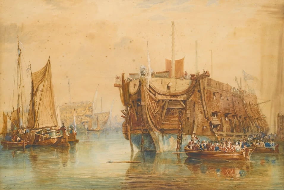 Samuel Prout - Receiving Ship, Portsmouth