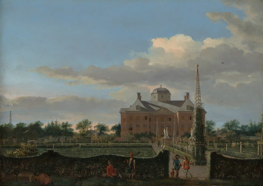 Jan van der Heyden - The Huis ten Bosch at The Hague and Its Formal Garden (View from the South)