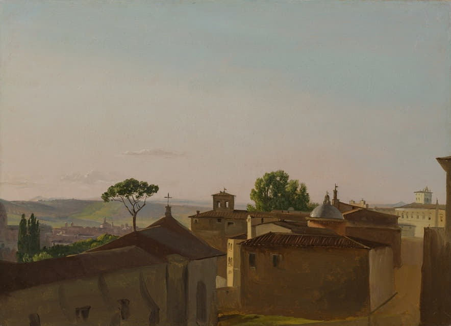 Simon Denis - View on the Quirinal Hill, Rome