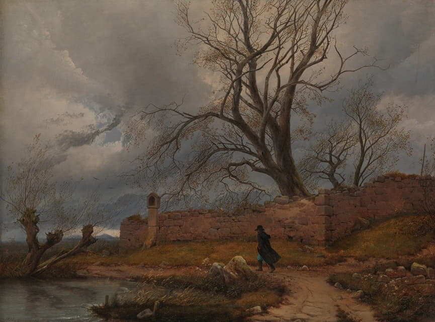 Carl Julius von Leypold - Wanderer in the Storm