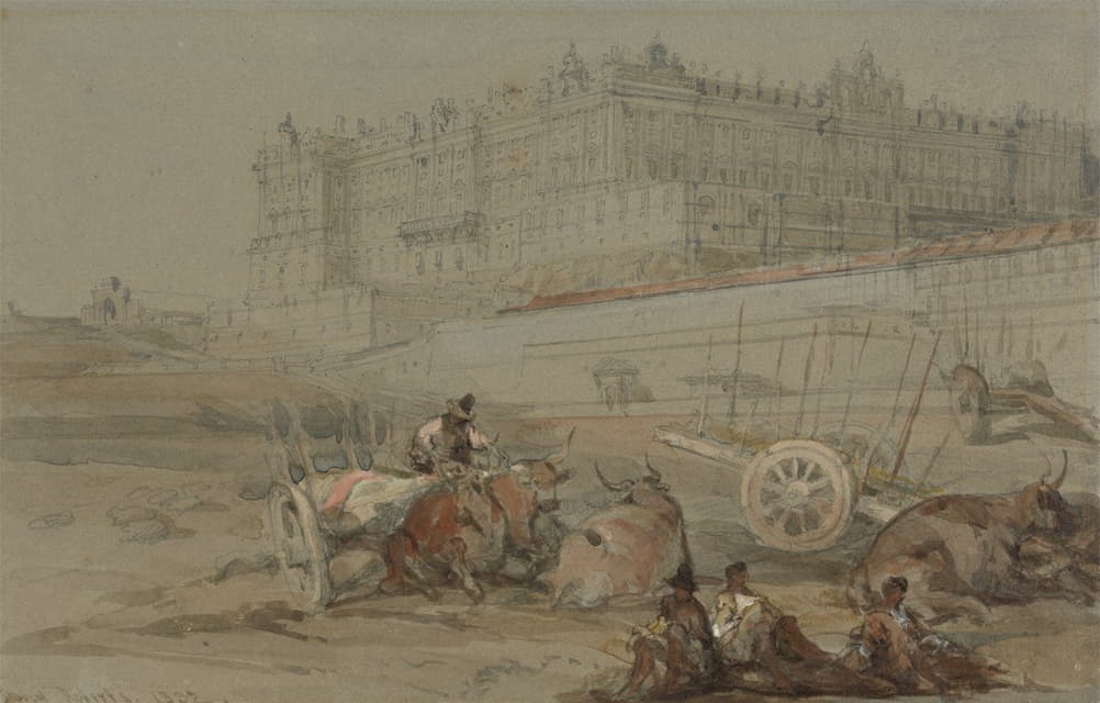David Roberts - The Royal Palace, Madrid, 1832