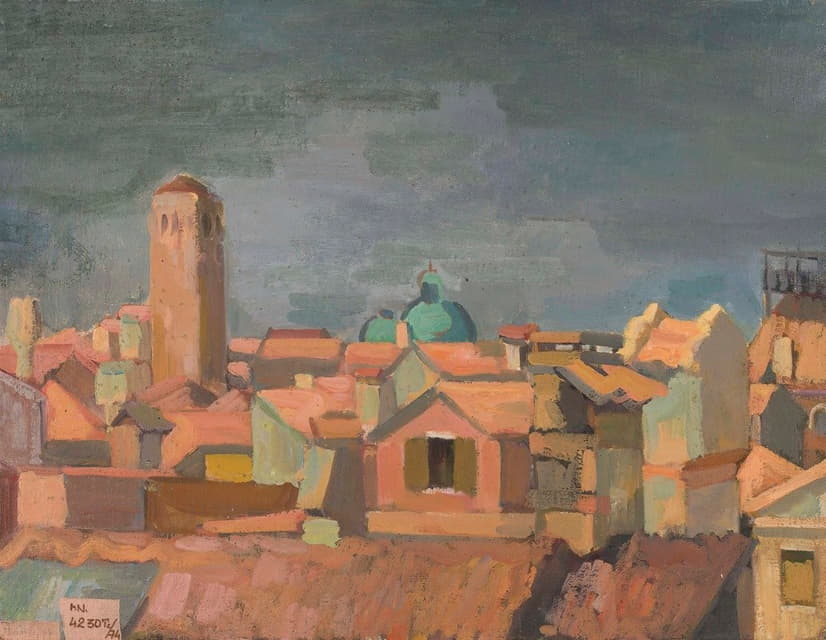 Franciszek Bartoszek - View of an Italian city