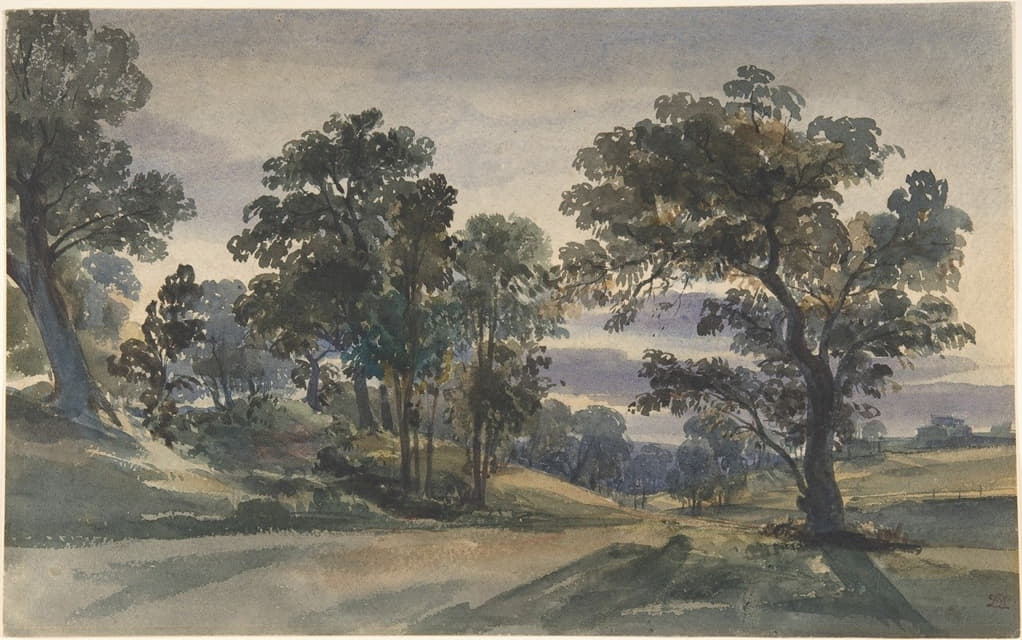 William Leighton Leitch - A Parkland View at Dusk