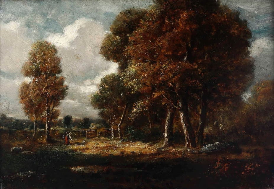 Théodore Rousseau - Landscape with Figures