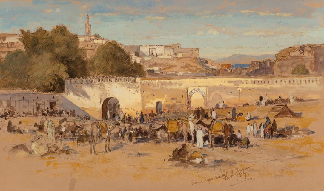 Samuel Colman - Evening Before Market at Tangiers