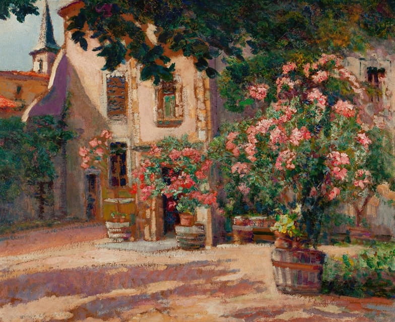 Victor Charreton - French Courtyard