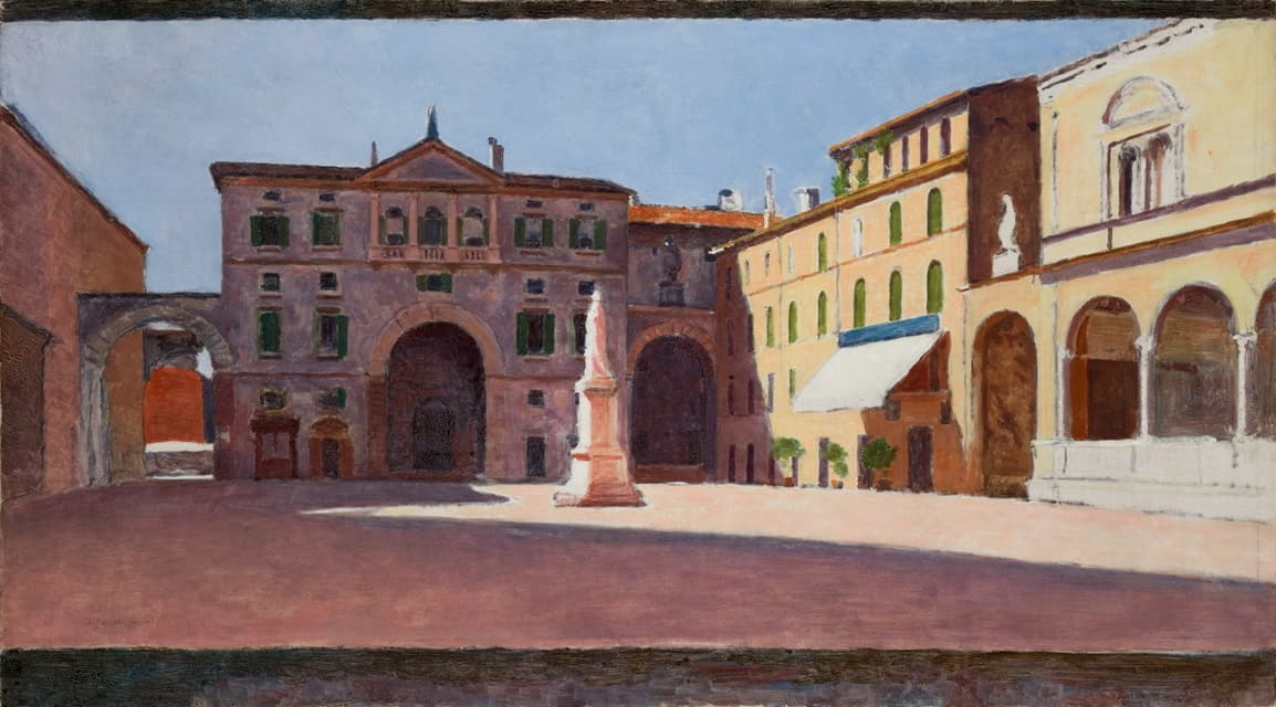Aleksander Gierymski - Piazza di Dante in Verona