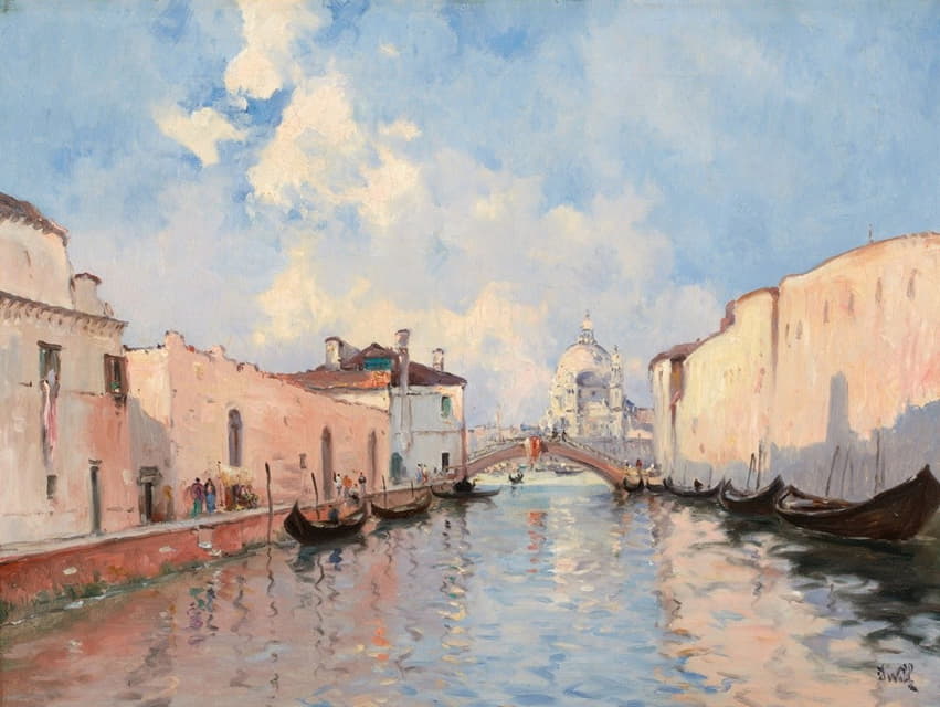 Marie Joseph Clavel - Venetian Canal