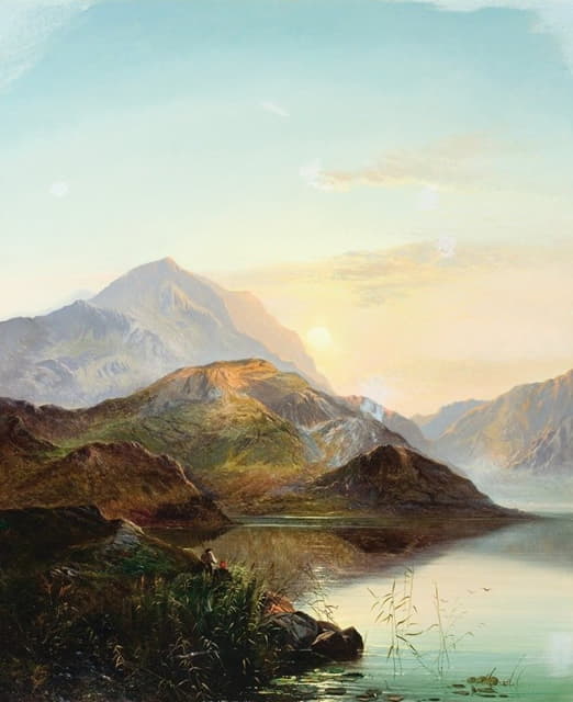 Charles Robert Leslie - Scottish Loch, Sunset
