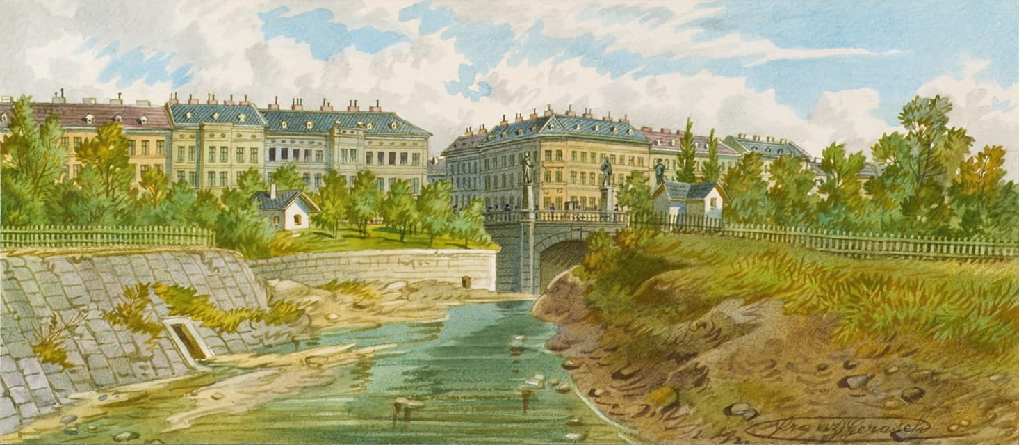 Franz Gerasch - Die Elisabethbrücke über den Wienfluß