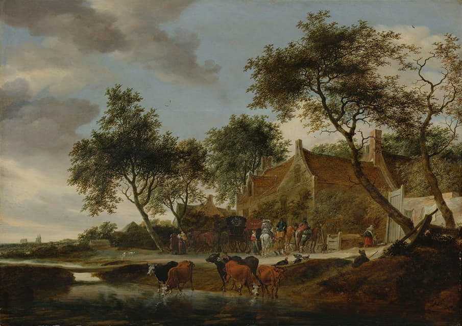 Salomon van Ruysdael - The watering place