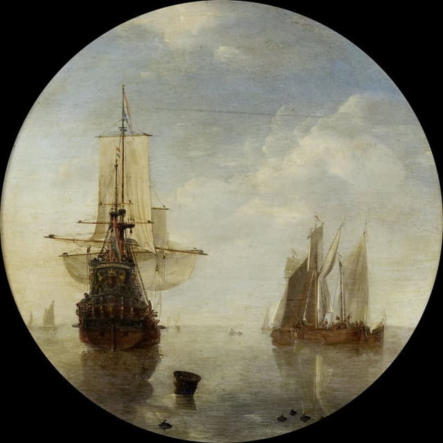Willem van de Velde the Younger - Ships at Anchor