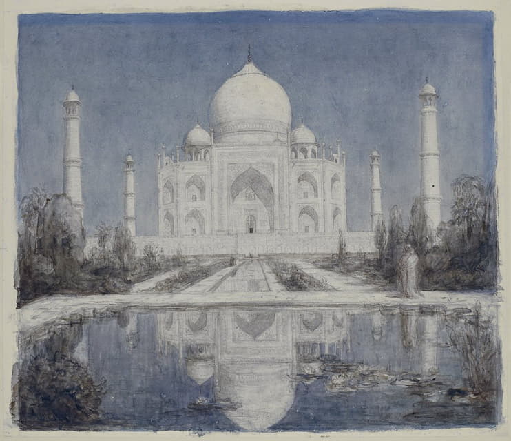 Marius Bauer - Taj Mahal bij maanlicht