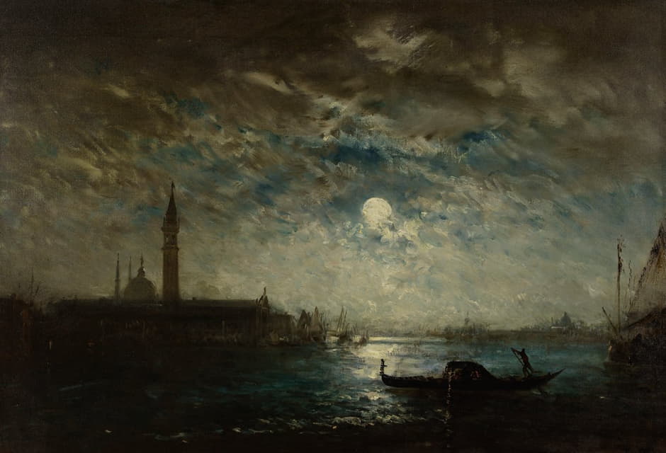 Félix Ziem - Venise et le Campanile au clair de lune