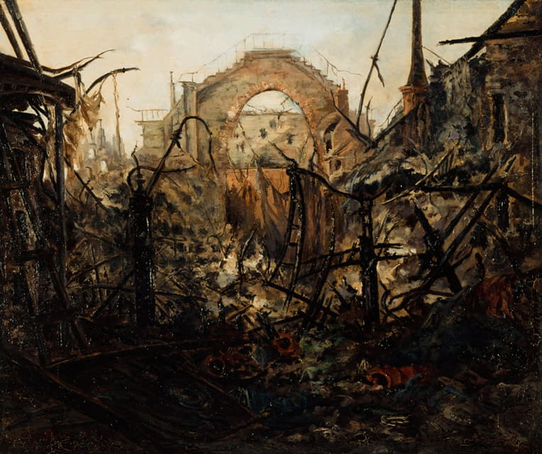 1887年5月15日火灾后的歌剧院内部
