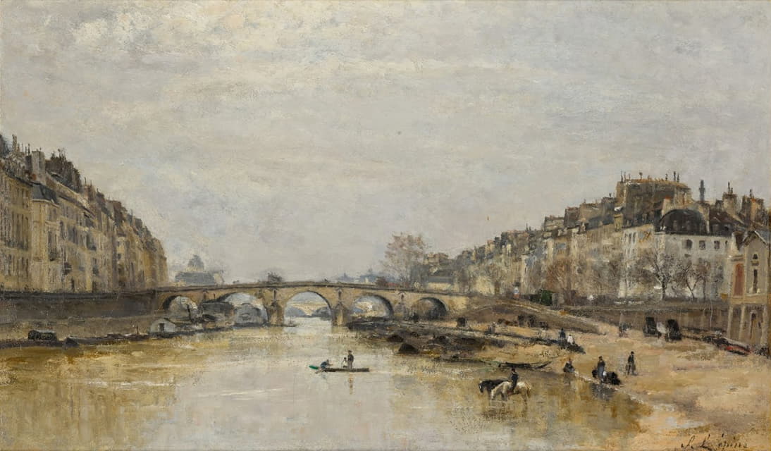 Stanislas Lépine - La Seine au Pont Marie