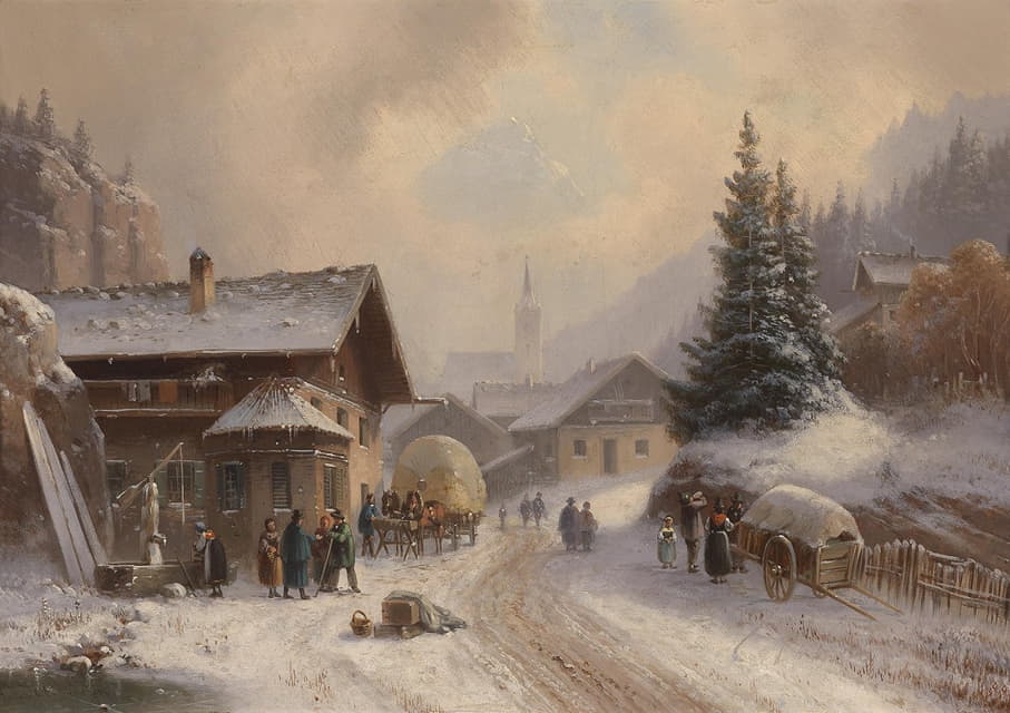冬天的乡村街
