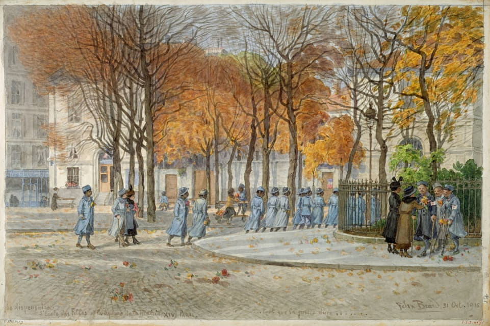 Félix Brard - Le dispensaire, l’école des filles et le square de la Mairie