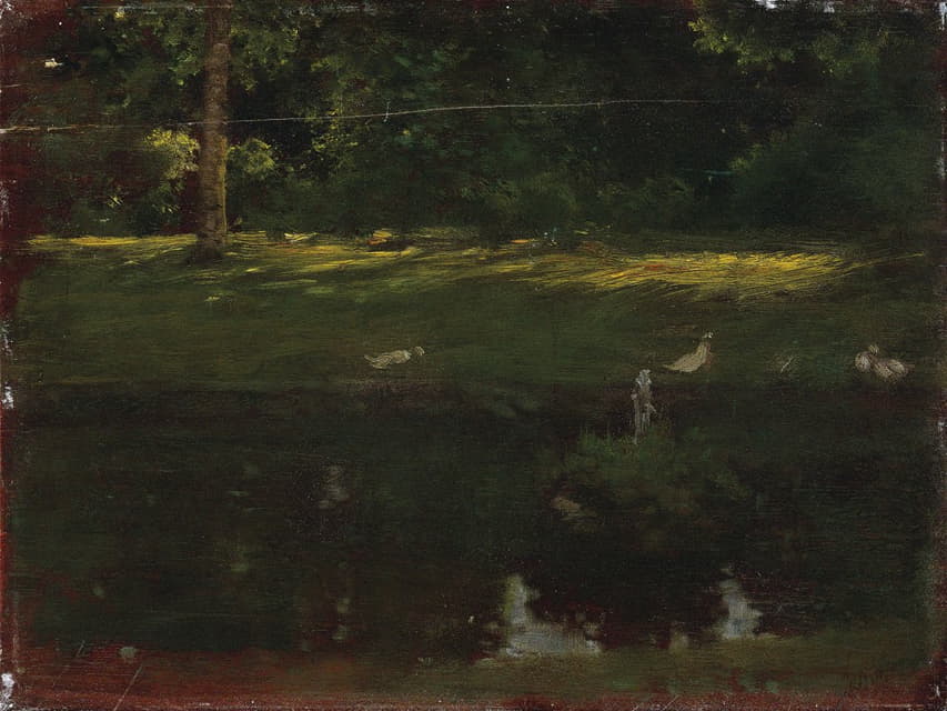 Giuseppe De Nittis - Der Teich im Bois de Boulogne