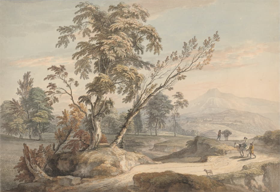Paul Sandby - Italianate Landscape with Travellers no. 2