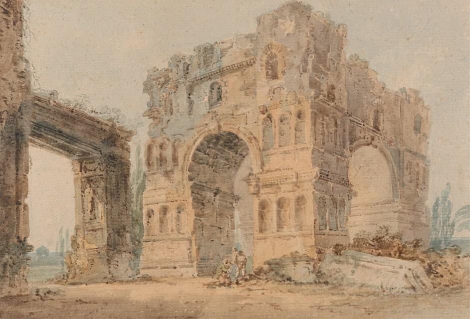 Thomas Girtin - Arch of Janus, after Piranesi