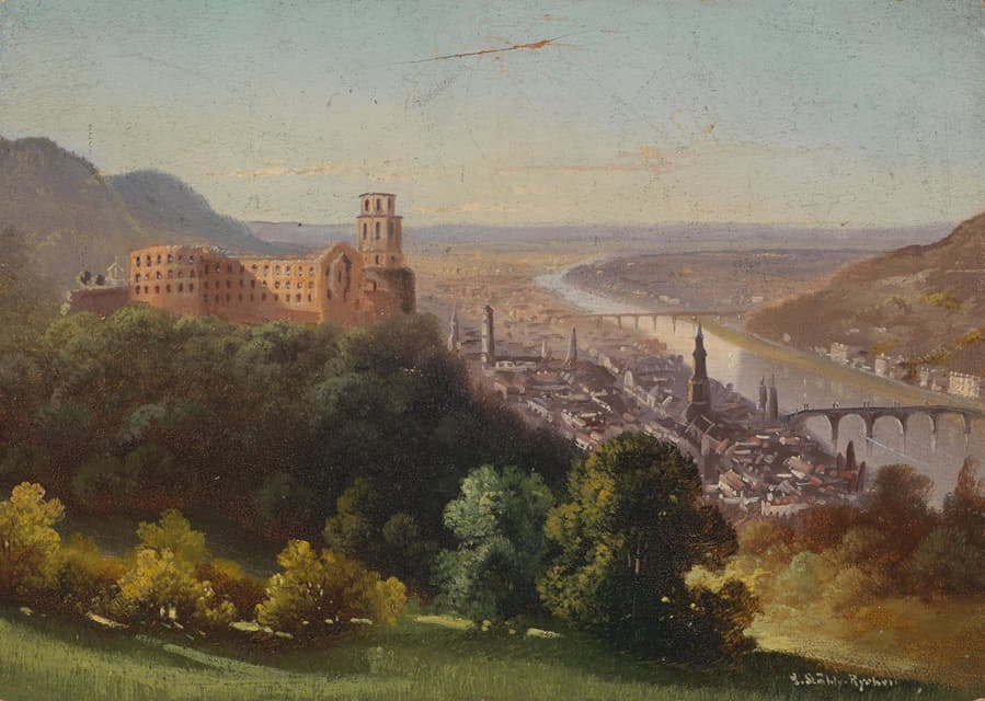 Hubert Sattler - Blick auf Heidelberg