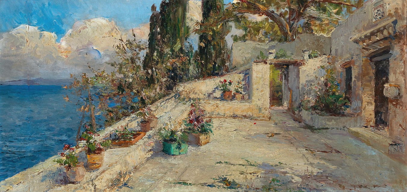 Leontine von Littrow - View from a terrace