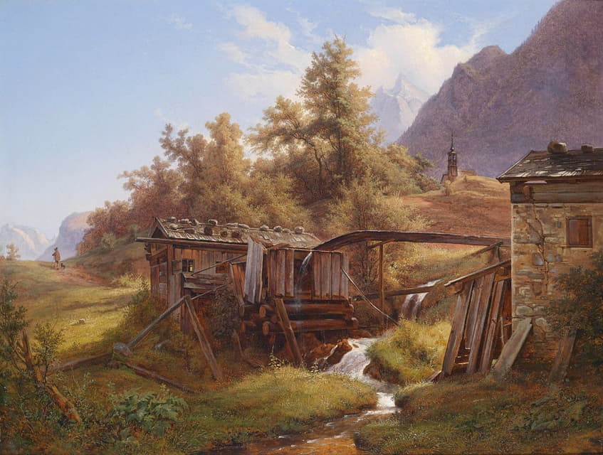 Robert Kummer - Alte Mühle im Thale bei Berchtesgaden