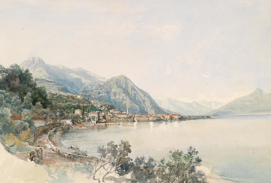 Thomas Ender - Blick über den Comer See auf Bellaggio