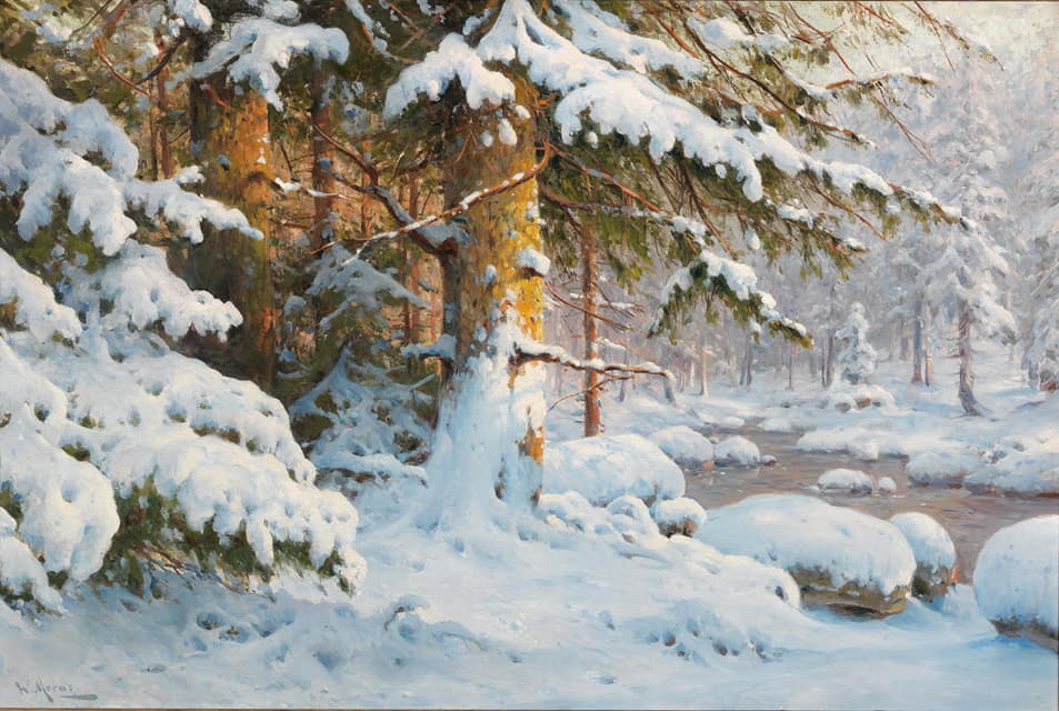 Walter Moras - Winter im Wald