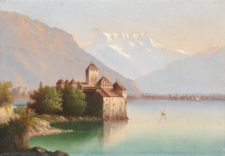 Hubert Sattler - Blick auf Schloss Chillon am Genfer See