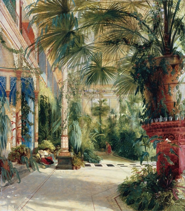 Carl Blechen - The Interior of the Palm House 