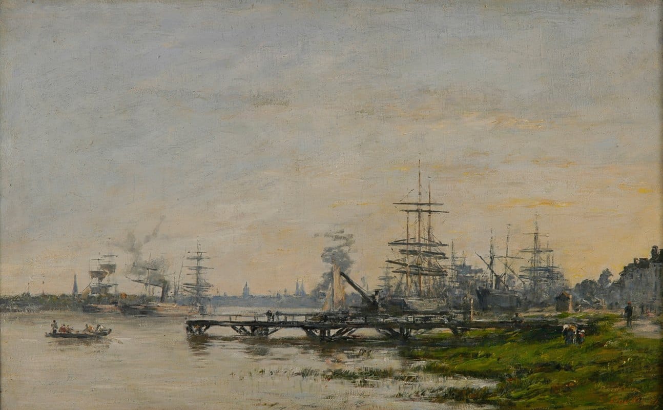 Eugène Boudin - Le port de Bordeaux, vu du quai de Bacalan