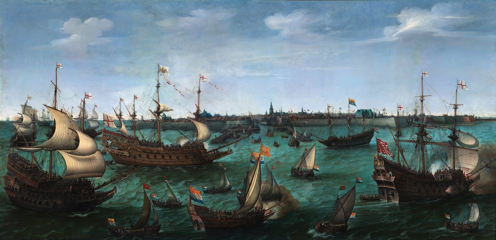 Hendrik Cornelisz. Vroom - The Arrival of the Elector Frederick V of the Palatinate and Elizabeth Stuart in flushing on 29 April
