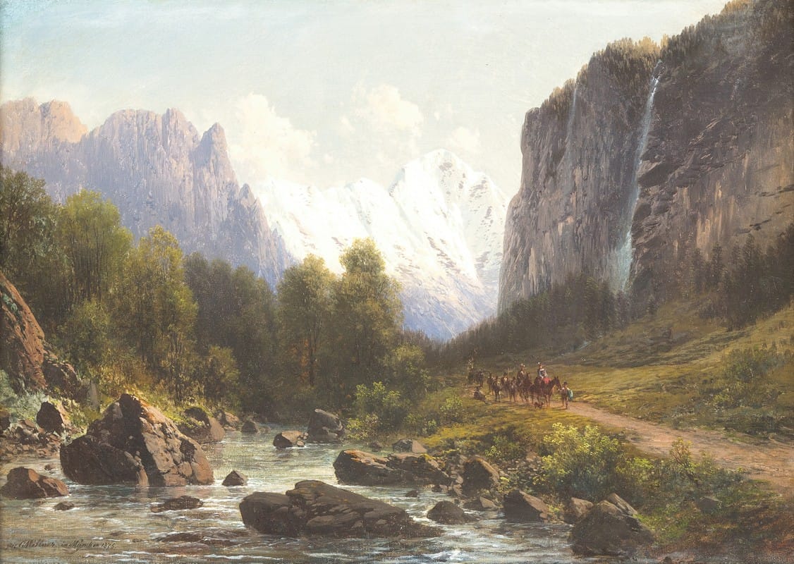 Carl Millner - Hunting party in the mountains