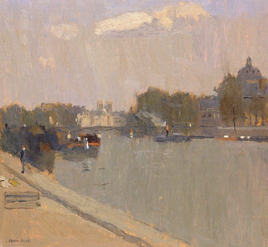 Frank Edwin Scott - The Seine at Paris (L’Institute).